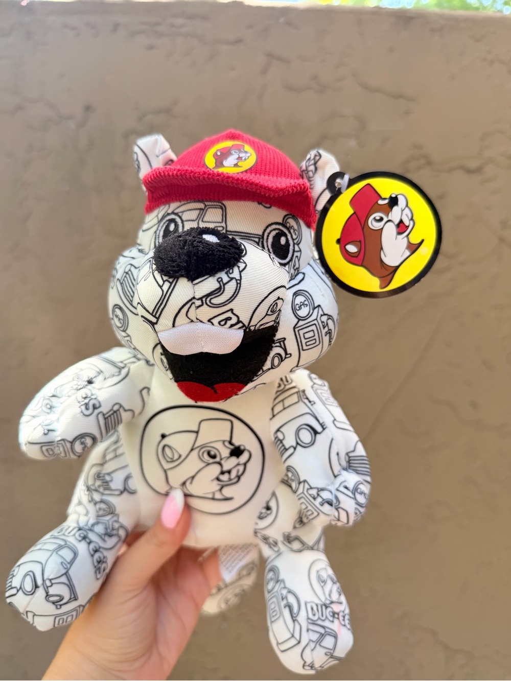 Buc-ee's Beaver VTG Stuffed Animal Plush White/Black Washable 2004 No markers